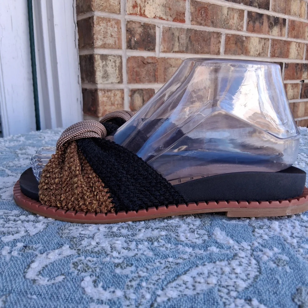 Ferrucci Black and Brown Sandals Made In Brazil Sz. 34/5 - Picture 5 of 9